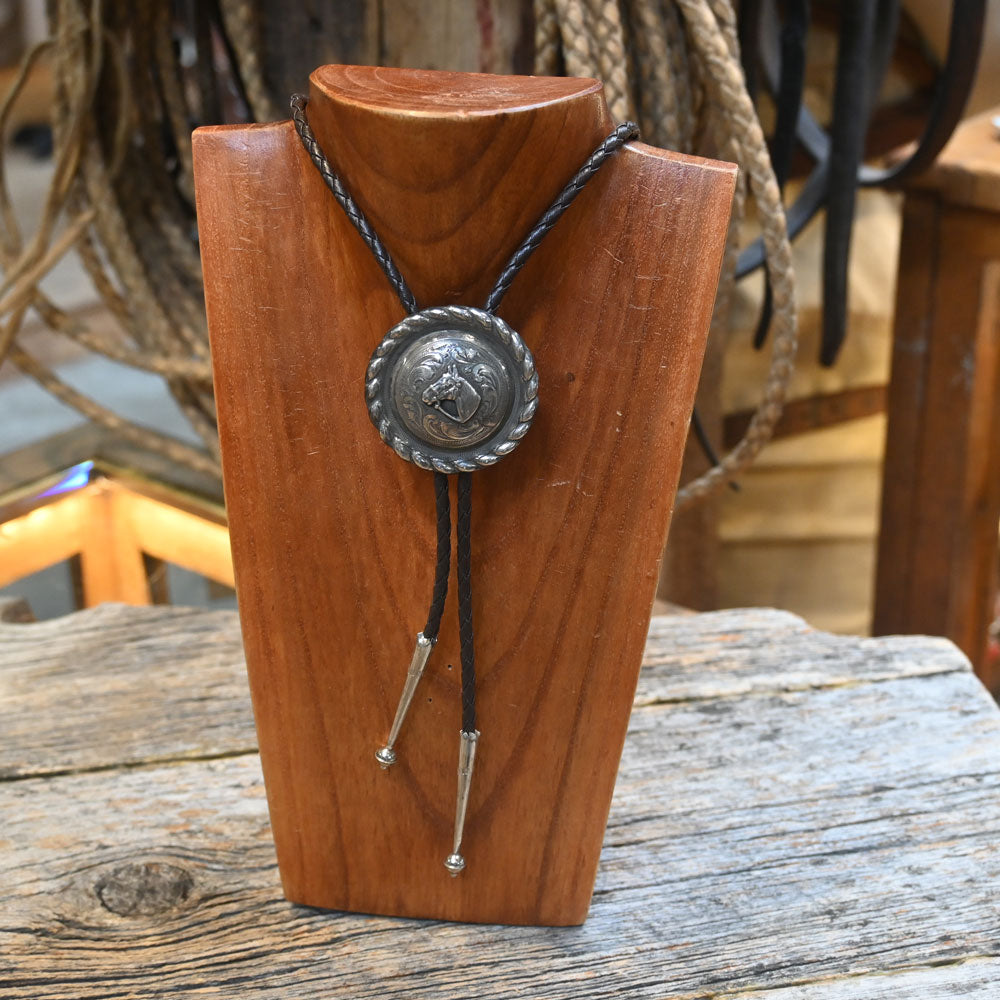 Vintage Western Sterling Bolo Tie _CA398