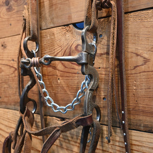 Bridle Rig - BULL PARKER - Silver Mounted3 Piece with Copper Rings Bit RIG976 Tack - Rigs Bull Parker