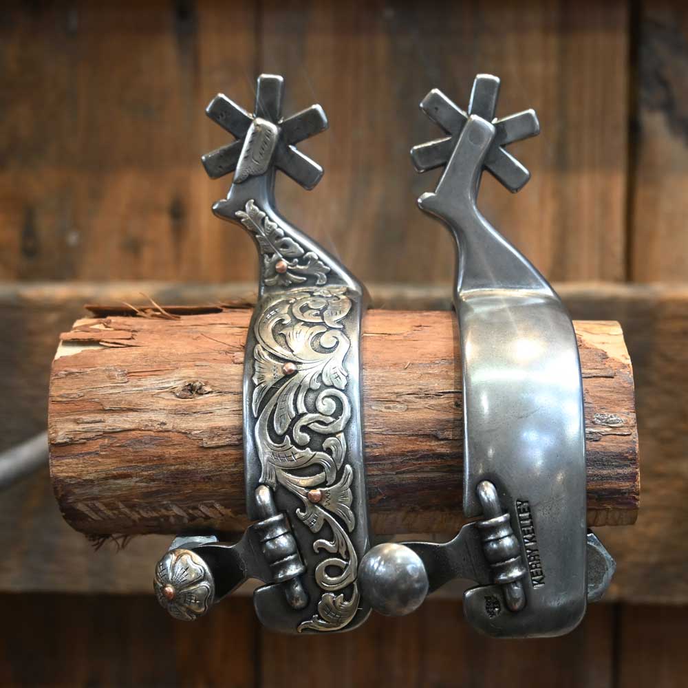 Kerry Kelley Silver Mounted Spurs - SPUR859 Tack - Spurs Kerry Kelley