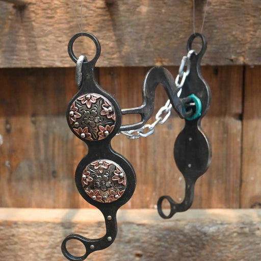 Paul Petska Solid Washer Port Bit w/Silver Star Conchos Tack - Bits Paul Petska