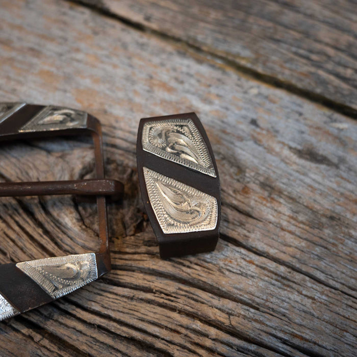 Scribner 2 Pc. Silver Design Buckle 028
