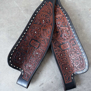 Like New Jeff Smith Extreme Barrel Racer Flower Tooled Fenders Sale Barn Jeff Smith