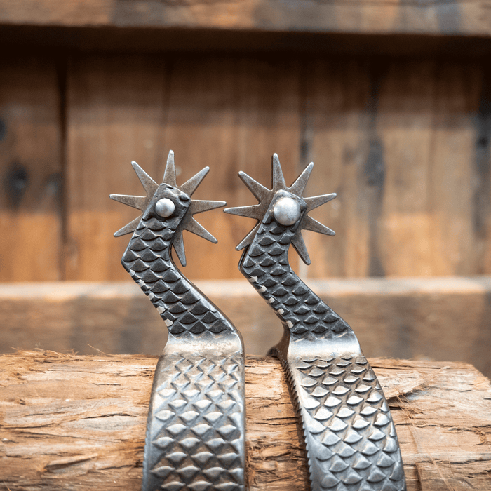 Mahue Silver Mounted 9pt Spurs