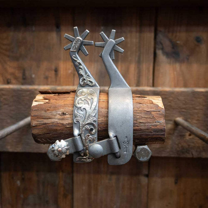 Josh Ownbey Silver Mounted 7 pt. Spurs