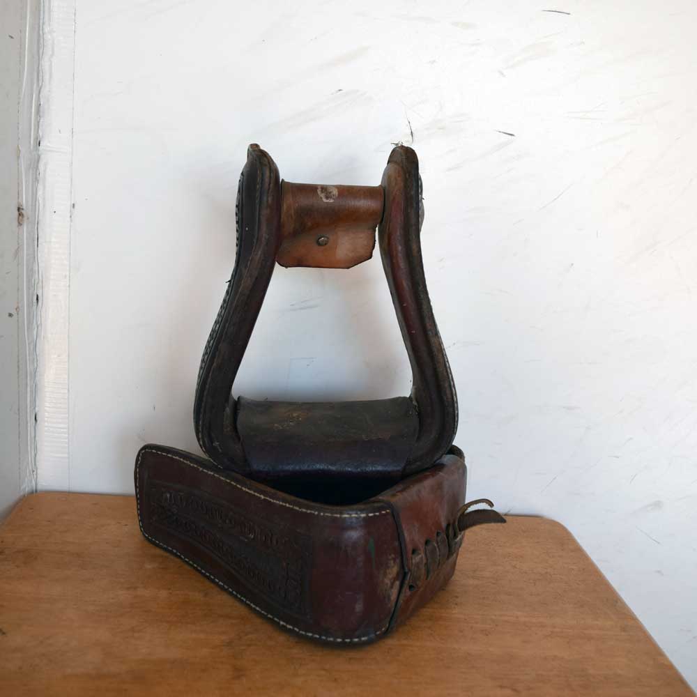 Used Leather Covered Stirrups Sale Barn Teskeys   