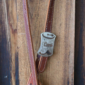 Handmade Split ear Headstall - with COORS can Headstall Buckle AAHT042 Tack - Headstalls TESKEY'S