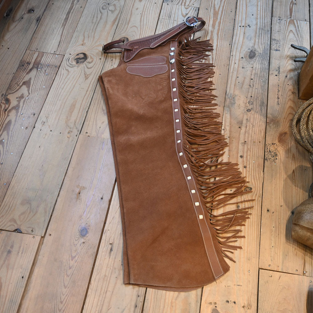 Teskey's Versatility Large Roughout Leather Shotgun Chaps - CHAP1118 Tack - Chaps & Chinks Teskey's