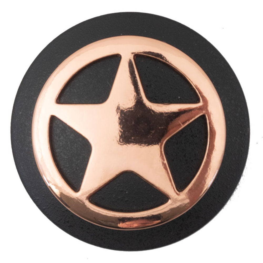 Copper Star with Matte Black Concho Tack - Conchos & Hardware - Conchos MISC   