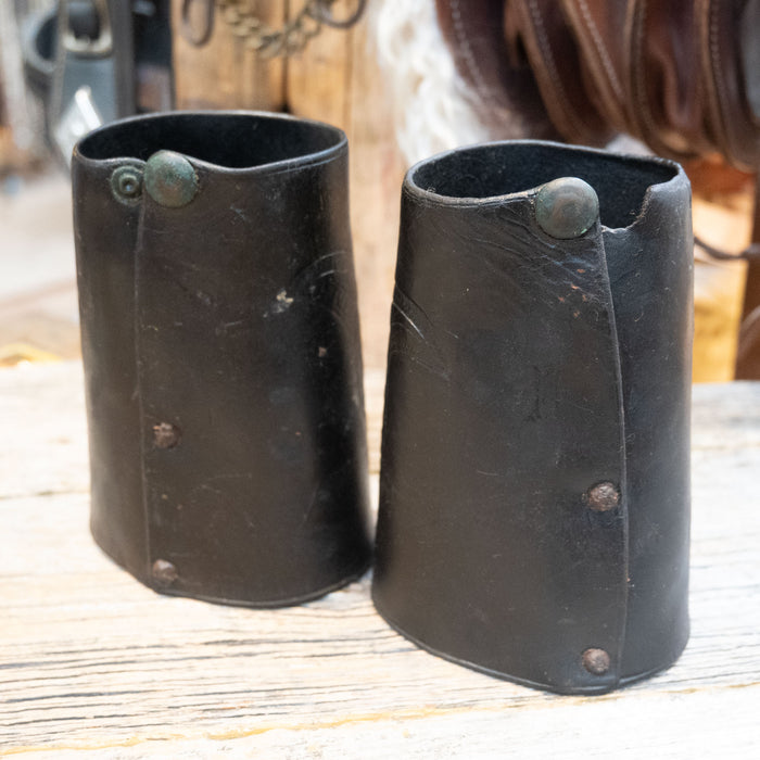 Black Tooled Hereford Cowboy Cuffs
