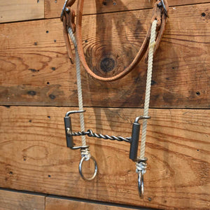 Cow Horse Supply Bridle - 2 Pc. Twisted - Lariat Sliding Gag Bit - CHS267 Tack - Training - Headgear Cow Horse Supply   