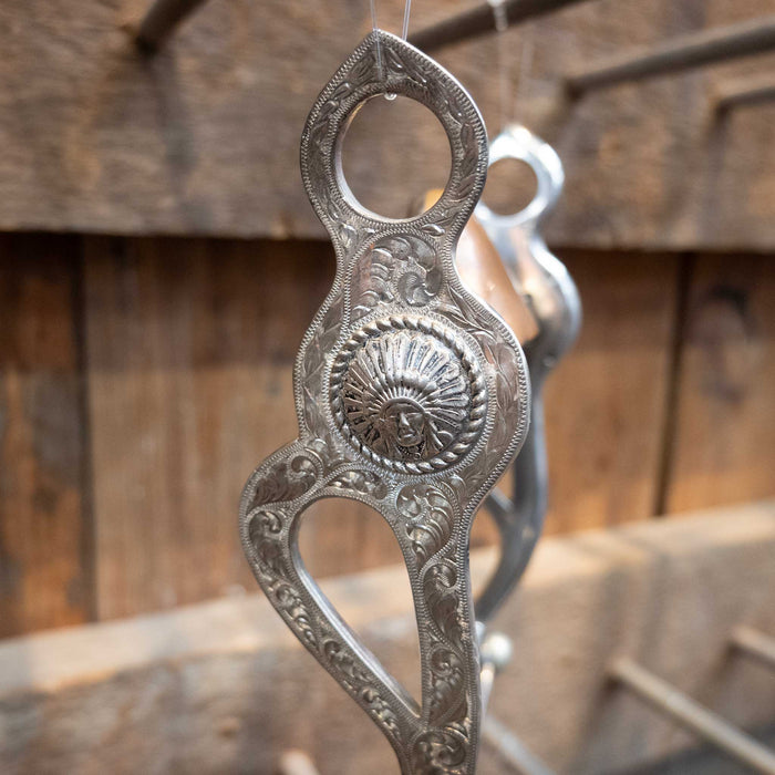 Indian Head Sterling Silver Shanks Port Bit 1836