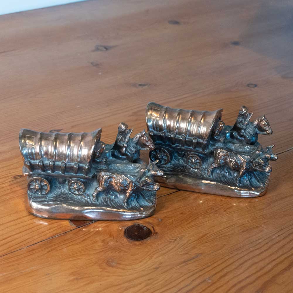 Bull Wagon Bookends _C471 Collectibles MISC   