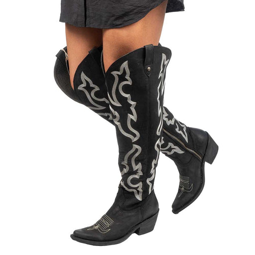 Liberty Black Indira Nobuck Grease Wide Calf Boot WOMEN - Footwear - Boots - Fashion Boots Liberty Black Boot Co.   