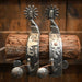 J. Jones Silver Mounted Longhorn Spurs Tack - Spurs J Jones