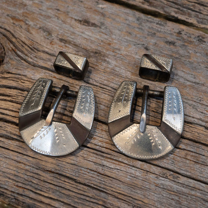 3/4" Jeff Payne Silver Mounted Headstall Buckle Set Tack - Conchos & Hardware Jeff Payne