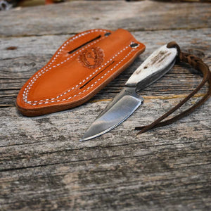 Justin Wiley Handmade Knife with Leather Sheath WK021 Knives Justin Wiley   