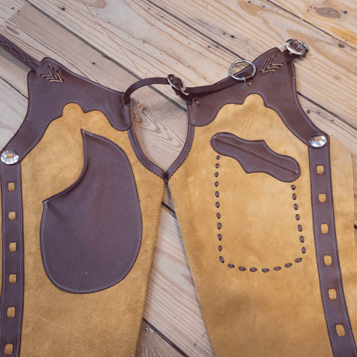 Teskey's XL Roughout Double Pocket Shotgun Chaps 1930 Tack - Chaps & Chinks Teskey's