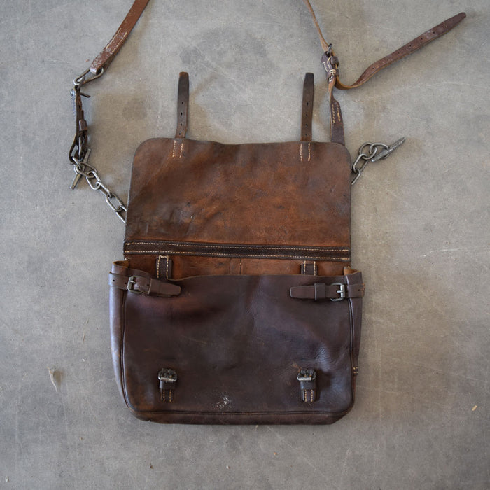Used Vintage 1940's WWII German Leather Saddle Bag Sale Barn Teskey's   