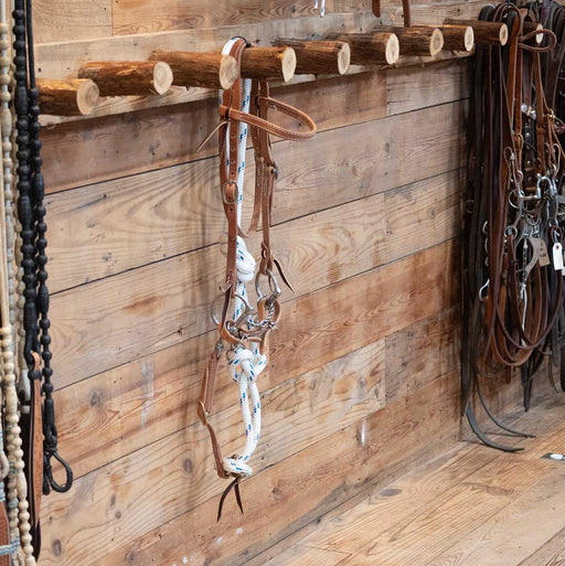 CHS Mitch D-Ring Twisted Snaffle Draw Rig Tack - Training Cow Horse Supply