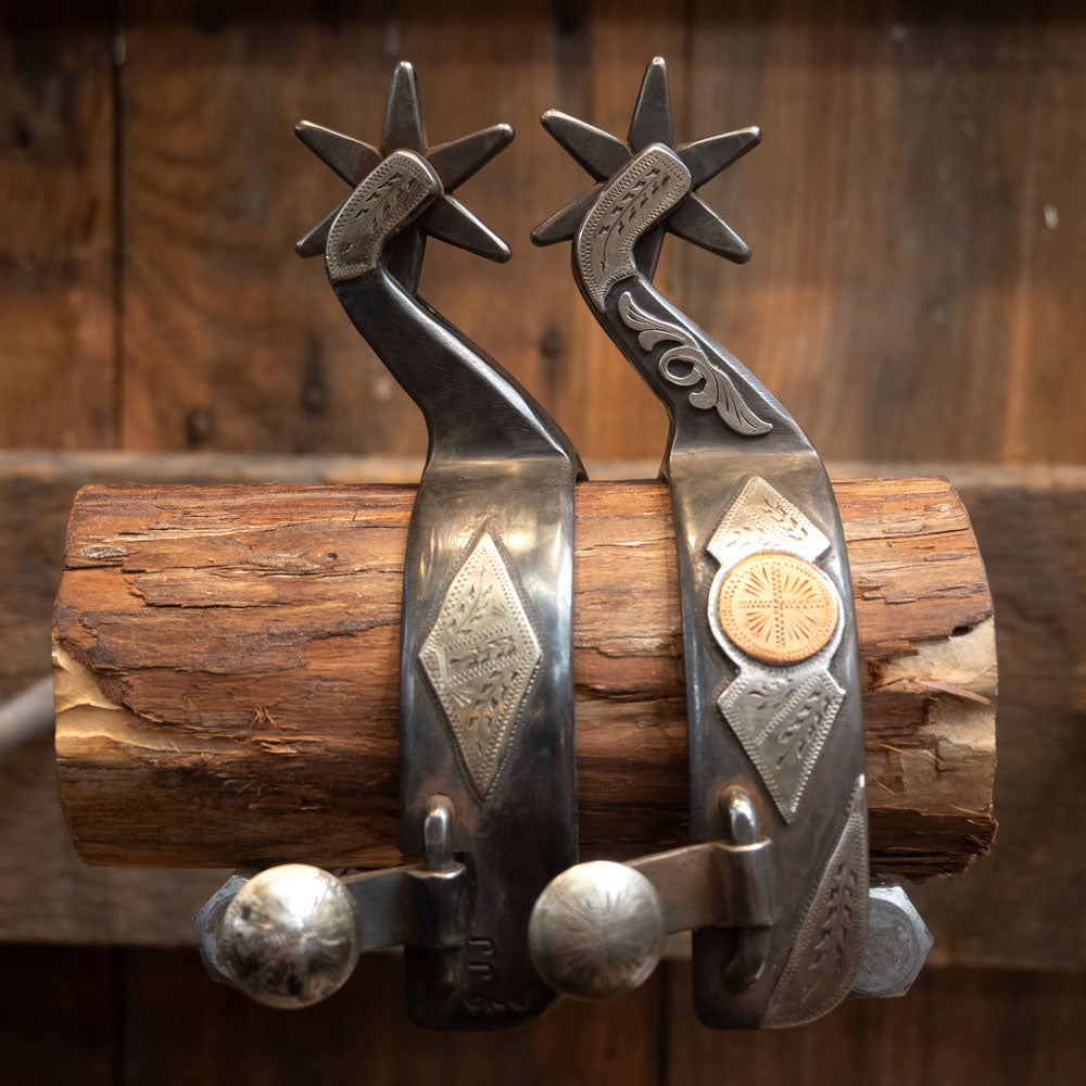 Jason Jarvis Silver & Copper Mounted Spurs