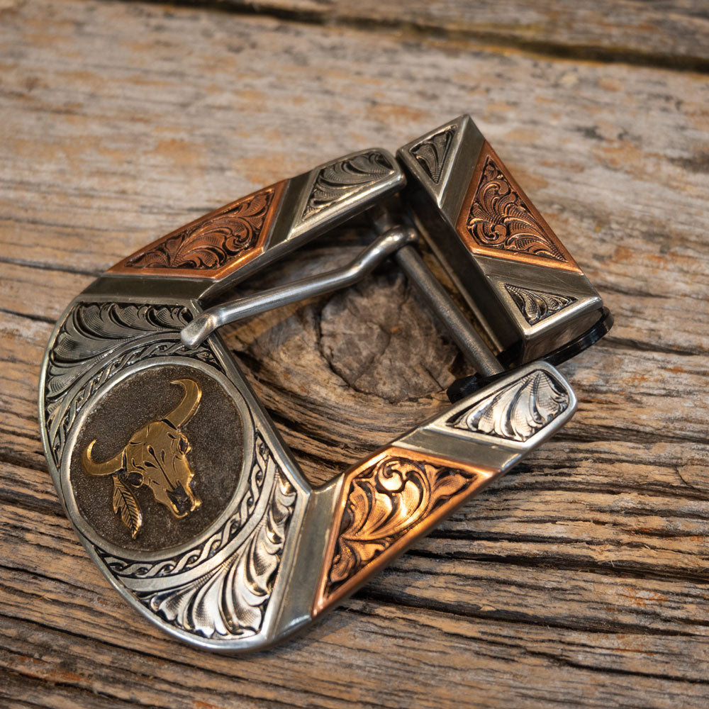 GUEST 2 piece Silver and Copper MountedBuckle