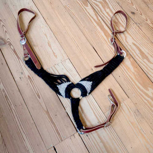Handmade Mohair Pulling Collar Tack - Breast Collars Iron Horse Head Brand