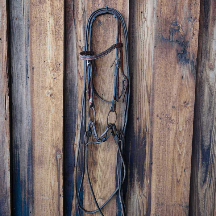 O-Ring Smooth Snaffle w/Leather Bridle Rig Sale Barn MISC
