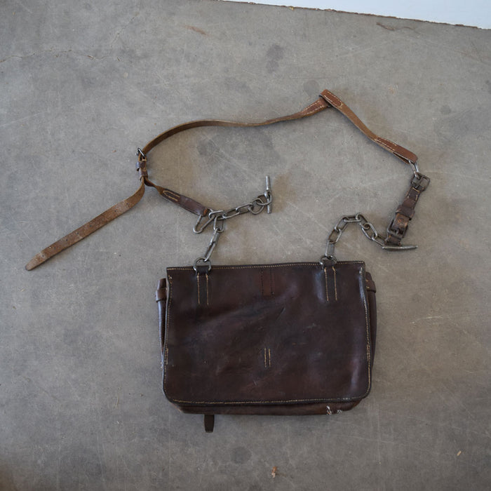 Used Vintage 1940's WWII German Leather Saddle Bag Sale Barn Teskey's   