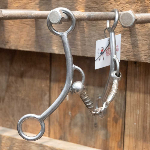 Flaharty Regular Fat Betty 3-Piece Chain Rebar Snaffle Bit Tack - Bits Flaharty