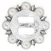 Bright Silver Berry Slotted Concho Tack - Conchos & Hardware MISC   