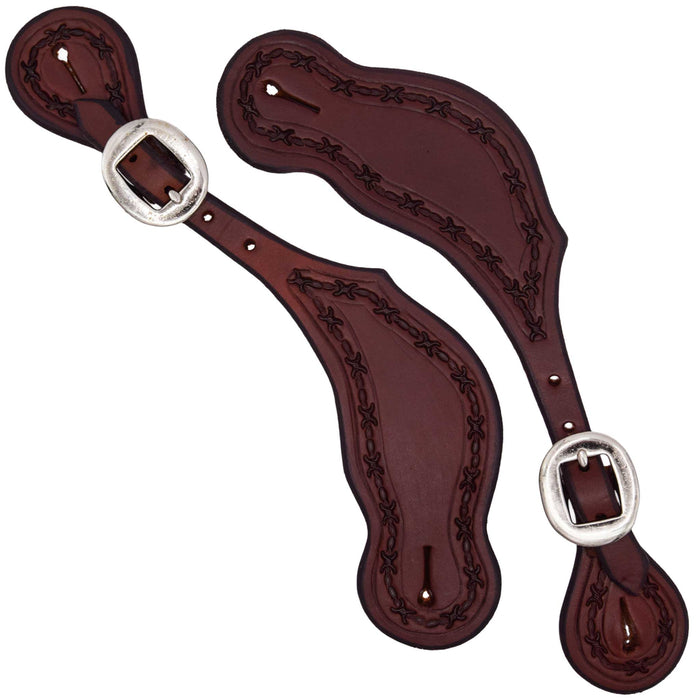 Teskey's Barbedwire Border Cowboy Spur Straps