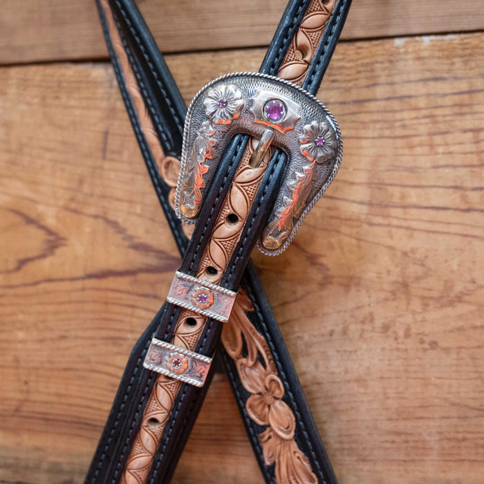 Randall Top Shelf Leather Split Ear w/ Sterling Silver & 10K Gold Buckle