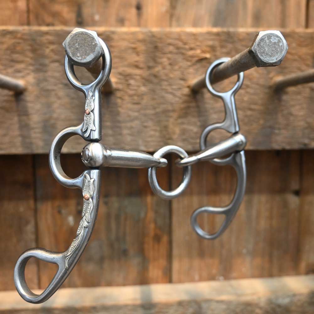 Kerry Kelley 50 Silver Floral Mounted - 3 Piece Smooth Lifesaver Bit KK1121 Tack - Bits Kerry Kelley   