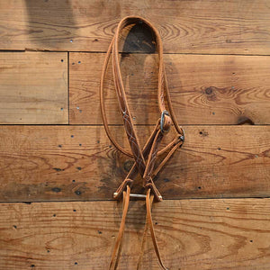 Handmade by Johnson's Leather Split ear Headstall AAHT050 Tack - Headstalls Johnson Leather