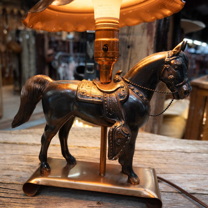 1950's Copper Horse Lamp