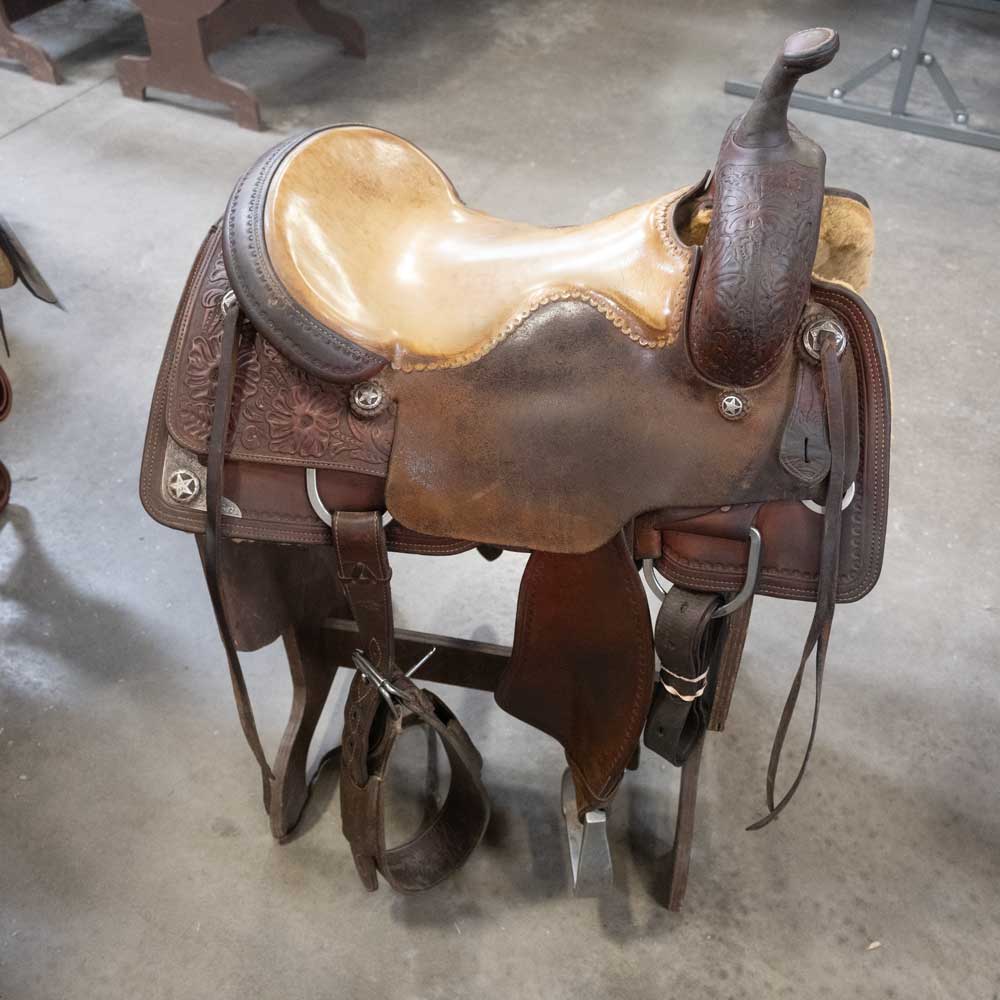 17" USED HORSEMAN TACK R.W. CHILDERS CUTTING SADDLE Saddles Horseman Tack   
