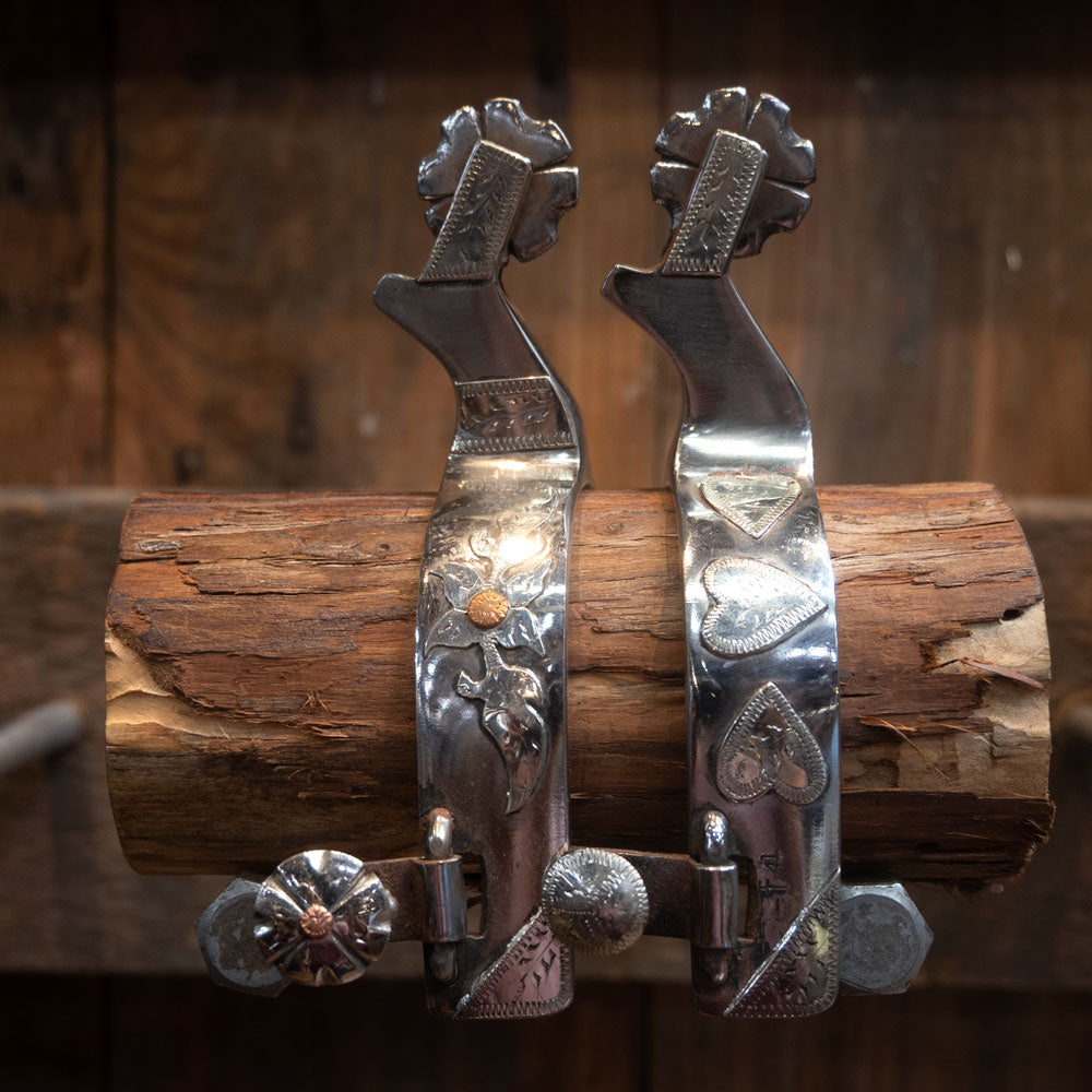 Ricky Trammell Silver & Copper Mounted Spurs