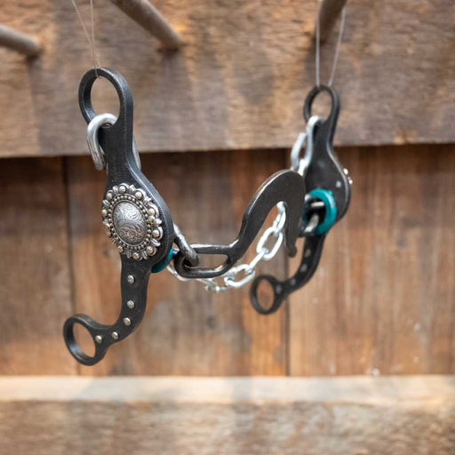 Paul Petska Washer Port - Silver Concho Bit Tack - Bits Paul Petska