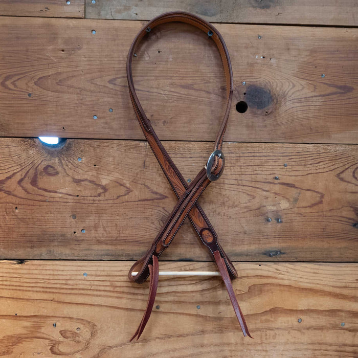 Ross Bullinger 5/8" Tooled Split Ear Headstall
