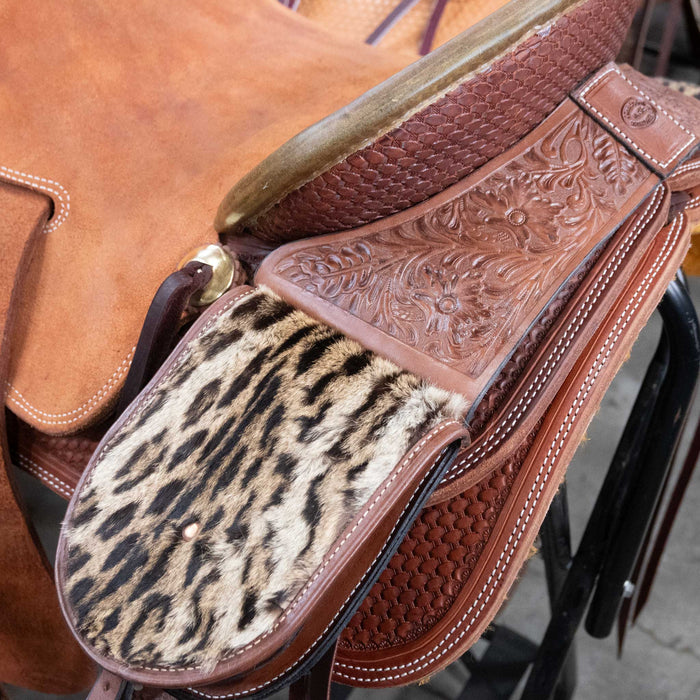 Vintage Real Leopard Hide Saddle bags by John Clark Shakopee Minn. 2292