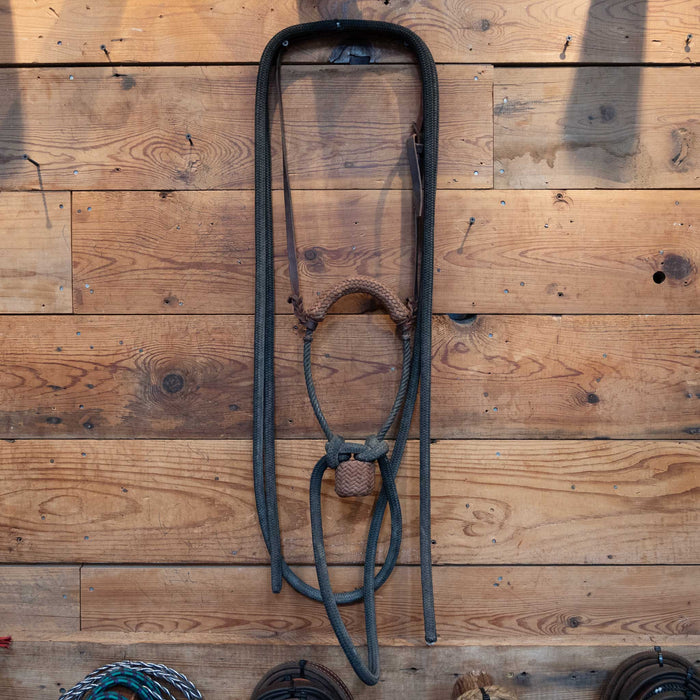 Nylon Braided Bosal w/ Nylon Split Reins Tack - Nosebands & Tie Downs MISC