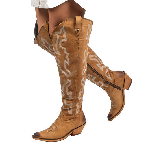 Liberty Black Indira Nobuck Grease Miel Wide Calf Boot WOMEN - Footwear - Boots - Fashion Boots Liberty Black Boot Co.   