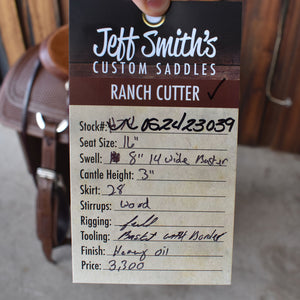 16" JEFF SMITH RANCH CUTTING SADDLE Saddles Jeff Smith   
