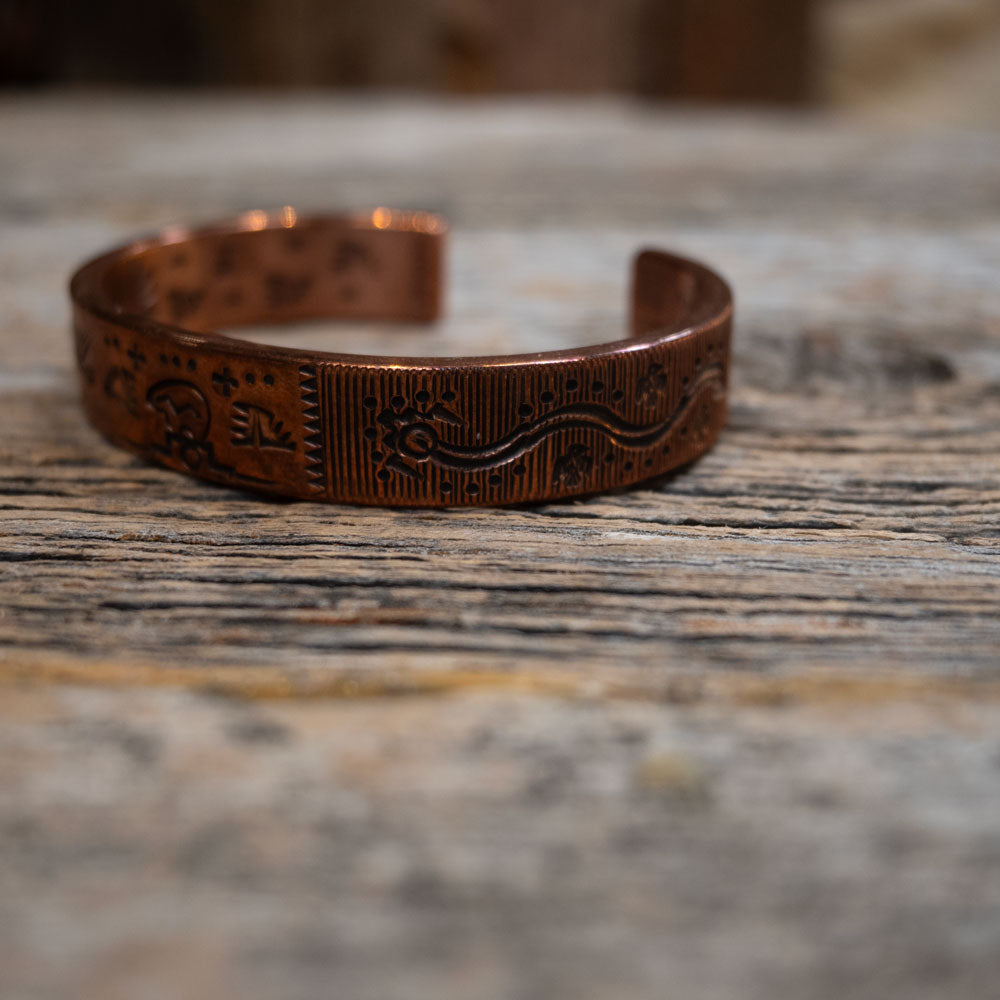 Santa Fe Engraved Navajo Copper Cuff