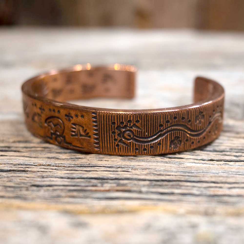 Santa Fe Engraved Navajo Copper Cuff