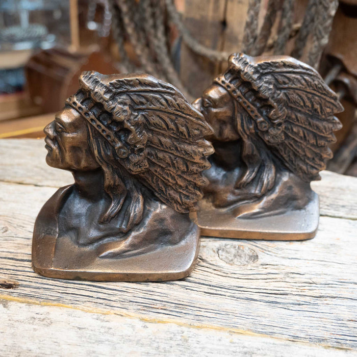 Vintage Indian Chief Bookends Collectibles Teskey's