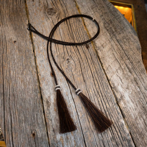 Handmade Dk Brown & Chestnut Horse Hair Stampede Strings HATS - HAT RESTORATION & ACCESSORIES Teskey's