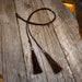 Handmade Dk Brown & Chestnut Horse Hair Stampede Strings HATS - HAT RESTORATION & ACCESSORIES Teskey's