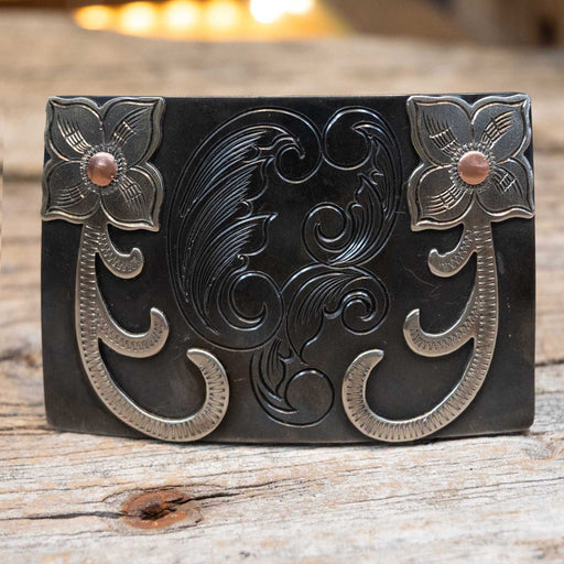 Turtle Jones Engraved Floral Buckle ACCESSORIES - Additional Accessories - Buckles Turtle Jones