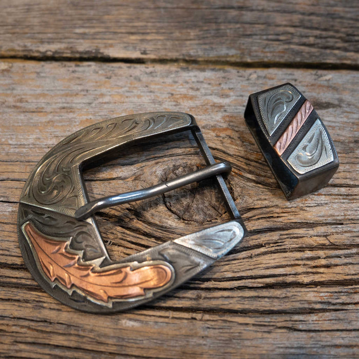 Scribner 2 Pc. Copper Leaf Buckle 029